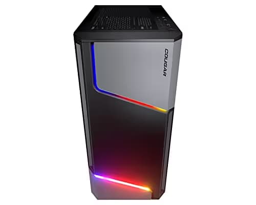Cougar MX360 ATX Mid Tower Black RGB Tempered Glass Side Panel image