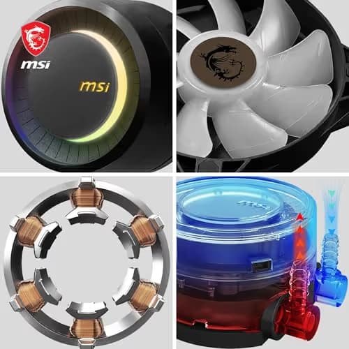 MSI MAG CORELIQUID E240 AIO CPU Liquid Cooler 240mm image
