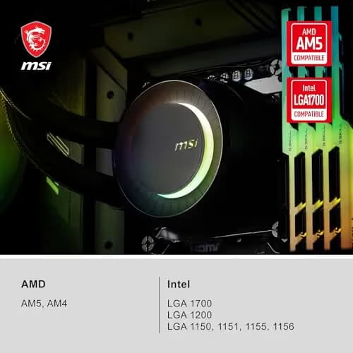 MSI MAG CORELIQUID E240 AIO CPU Liquid Cooler 240mm image