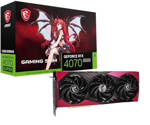 MSI GAMING X SLIM MLG GeForce RTX 4070 SUPER 12GB GDDR6X Black / Red main image