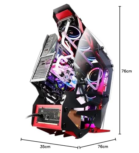 Antec TORQUE ATX Mid Tower Black / Red Tempered Glass Side Panel, USB 3.2 Gen 2 Type-C USB 3.2 Gen 1 Type-A image