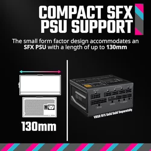 Cooler Master NR200P V2 Mini-ITX PC Case Ready, Top-Mount 280mm AIO, 357mm Vertical GPU Mount,Tempered Glass image