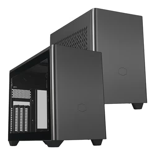 Cooler Master NR200P V2 Mini-ITX PC Case Ready, Top-Mount 280mm AIO, 357mm Vertical GPU Mount,Tempered Glass image