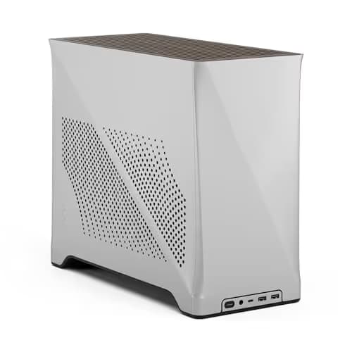Fractal Design Era 2 Mini-ITX Tower Silver / Brown Mesh Side Panel, USB 3.2 Gen 2x2 Type-C USB 3.2 Gen 1 Type-A image