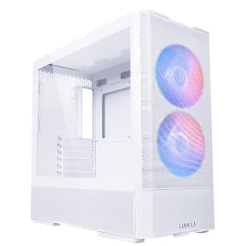 Lian Li Lancool 207 ATX Mid Tower White with Tempered Glass Side Panel and USB 3.2 Gen 2 Type-C, USB 3.2 Gen 1 Type-A image