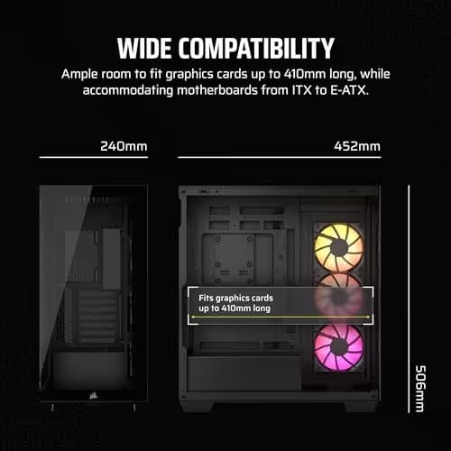 Corsair 3500X ARGB ATX Mid Tower Black Tempered Glass image