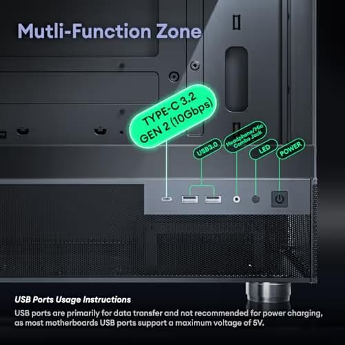 Okinos Aqua 3 Micro ATX Mini Tower Black Tempered Glass Side Panel image