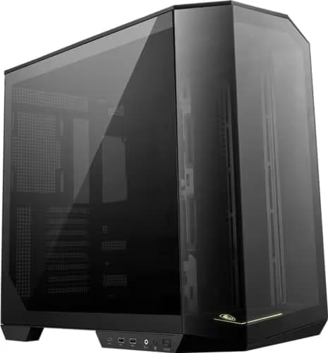 MSI MAG PANO 100L PZ ATX Mid Tower White Tempered Glass Side Panel image
