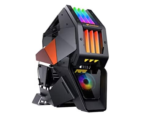 Cougar Conquer 2 ATX Mid Tower Black / Orange Tempered Glass Side Panel with USB 3.2 Gen 2 Type-C and USB 3.2 Gen 1 Type-A image