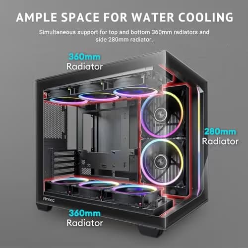 Antec C5 ARGB ATX Mid Tower Black with Tempered Glass Side Panel image