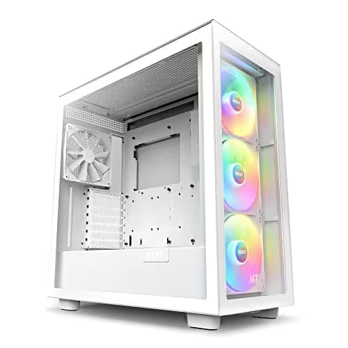 NZXT H7 Elite (2023) ATX Mid Tower White with Tempered Glass Side Panel image