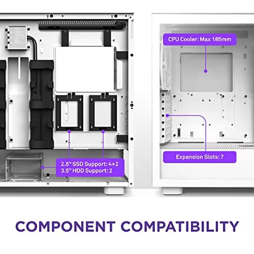 NZXT H7 Elite (2023) ATX Mid Tower White with Tempered Glass Side Panel image
