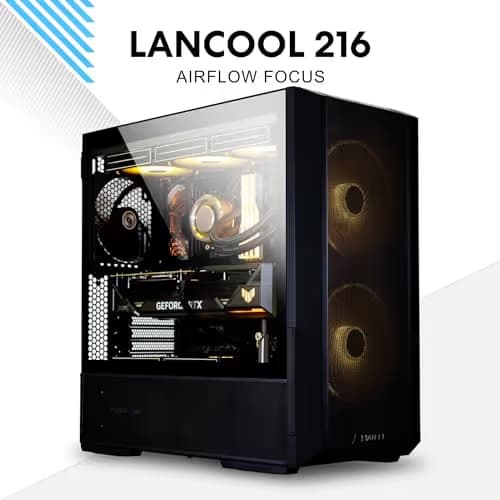 Lian Li LANCOOL 216 RGB EATX Mid Tower White Tempered Glass image