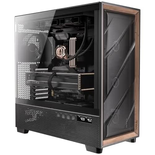 Antec FLUX PRO ATX Full Tower Black / Brown Tempered Glass image