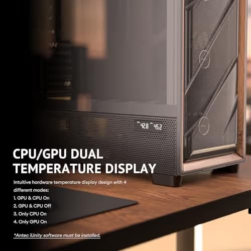 Antec FLUX PRO ATX Full Tower Black / Brown Tempered Glass image