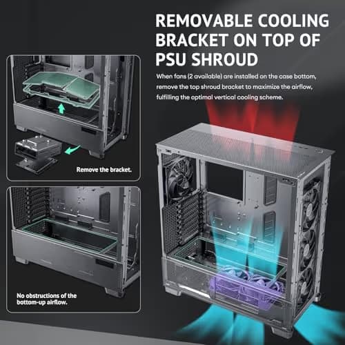 Antec FLUX PRO ATX Full Tower Black / Brown Tempered Glass image