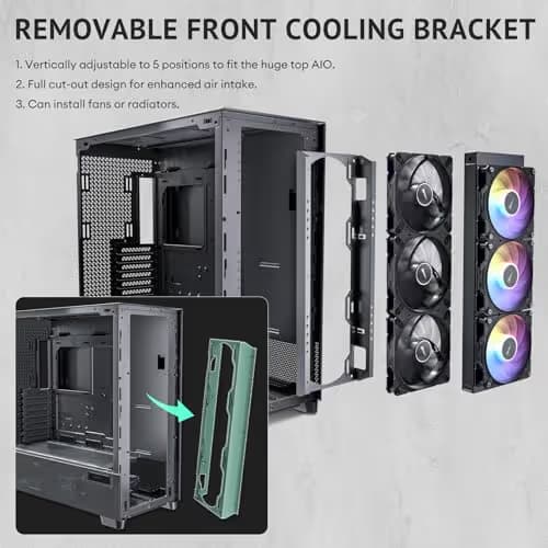 Antec FLUX PRO ATX Full Tower Black / Brown Tempered Glass image