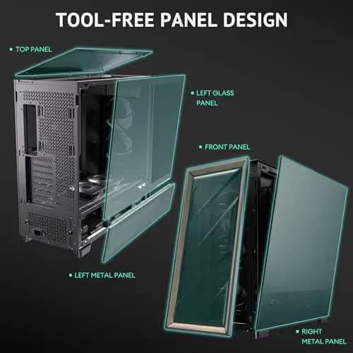 Antec FLUX PRO ATX Full Tower Black / Brown Tempered Glass image
