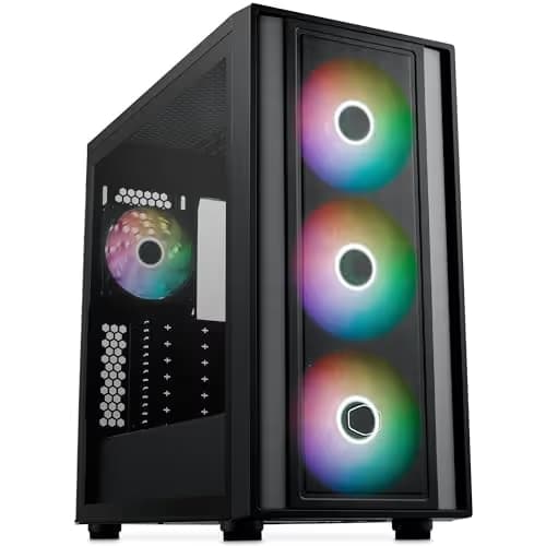 Cooler Master MasterBox 600 ATX Mid Tower Black with Tempered Glass Side Panel main image