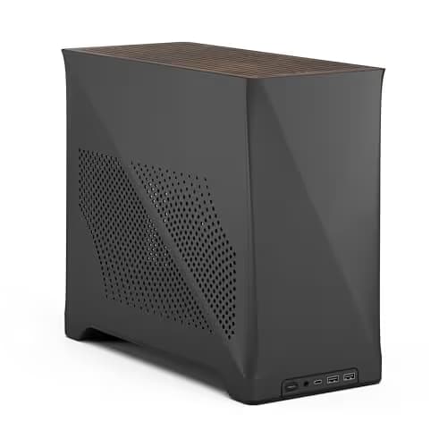 Fractal Design Era Mini-ITX Tower Black / Brown Mesh Side Panel, USB 3.2 Gen 2x2 Type-C/USB 3.2 Gen 1 Type-A image