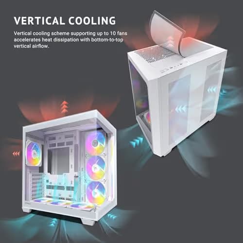 Antec C5 ARGB ATX Mid Tower White Tempered Glass Side Panel image
