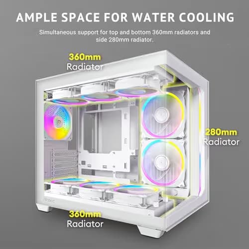 Antec C5 ARGB ATX Mid Tower White Tempered Glass Side Panel image