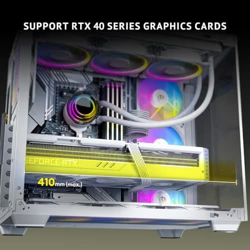 Antec C5 ARGB ATX Mid Tower White Tempered Glass Side Panel image