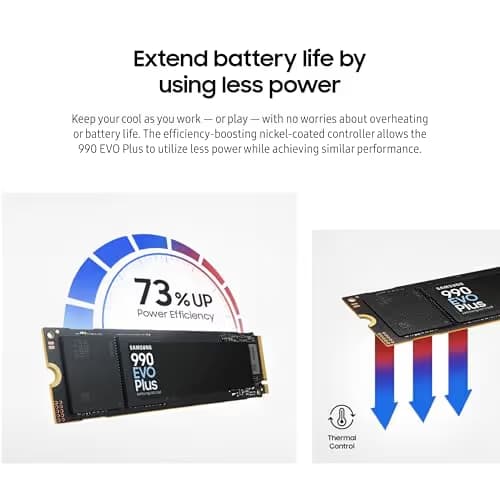 Samsung 990 EVO Plus 1TB M.2-2280 SSD PCIe 5.0 X2 NVMe image