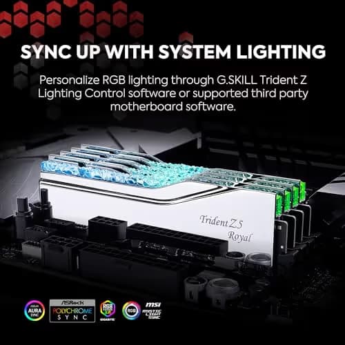 G.Skill Trident Z5 Royal 64GB (2x32GB) DDR5 6400 CL32 Silver (Mirror Finish) image
