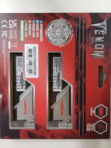 Patriot Viper Black / White DDR5-5200 CL40 64GB (2x32GB) image