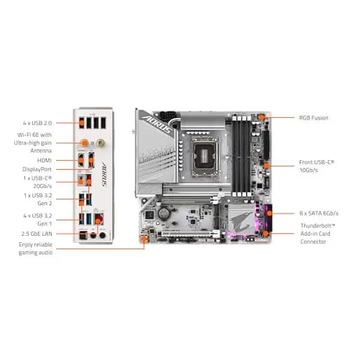 GIGABYTE Z790M AORUS ELITE AX ICE LGA1700 DDR5 MICRO-ATX image