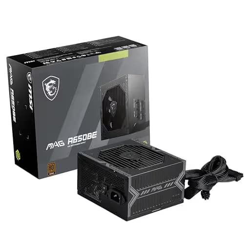 MSI MAG A650BE Black ATX 650W Semi-Modular 80+ Bronze Certified main image