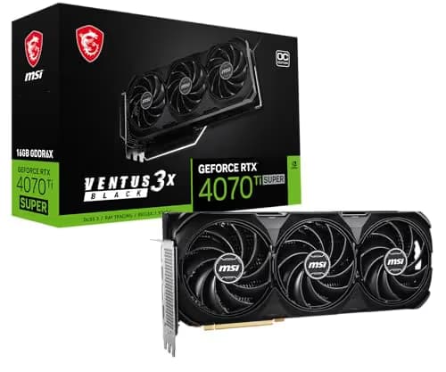 MSI VENTUS 3X OC GeForce RTX 4070 Ti SUPER 16GB GDDR6X Black image