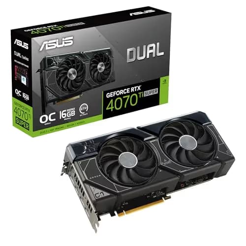 Asus GeForce RTX 4070 Ti SUPER DUAL OC 16GB GDDR6X Black main image