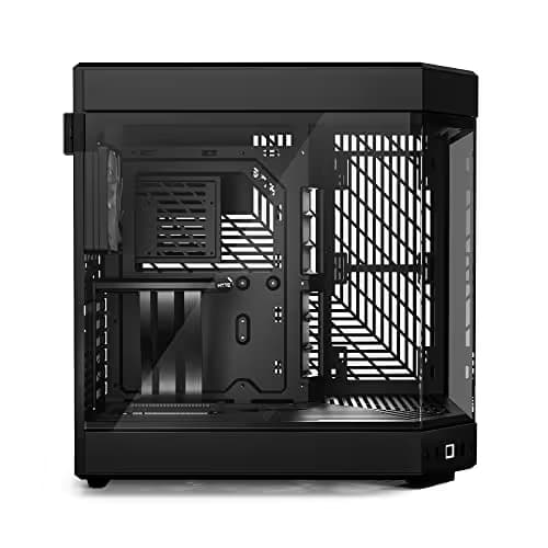 HYTE Y60 Modern Aesthetic Dual Chamber Panoramic Tempered Glass Mid-Tower ATX Computer Gaming Case with PCIe 4.0 Riser Cable Included image