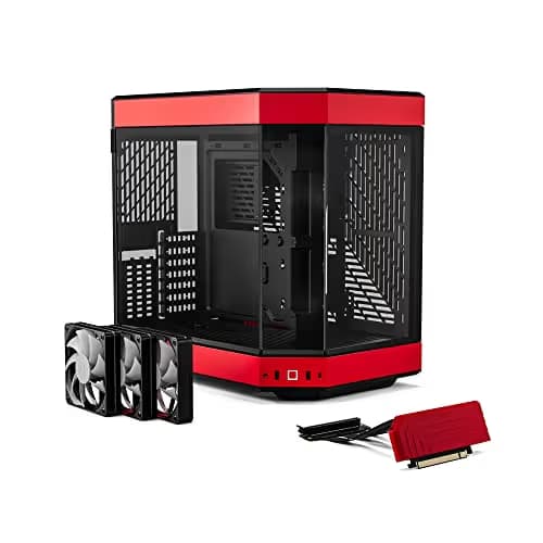 HYTE Y60 ATX Mid Tower Black Cherry with Panoramic Tempered Glass Side Panel, Modern Aesthetic Case image