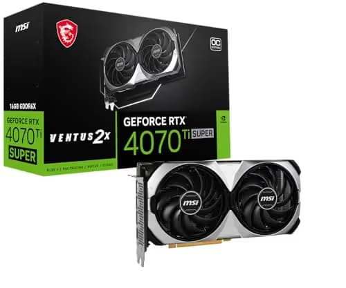 MSI GeForce RTX 4070 Ti SUPER VENTUS 2X 16GB GDDR6X Silver / Black image