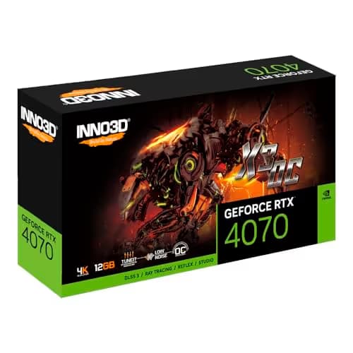 Inno3D X3 OC GeForce RTX 4070 12GB GDDR6X Black / Silver image