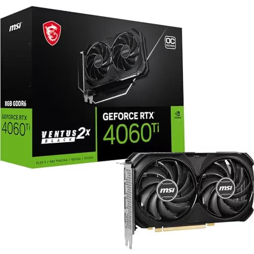 MSI GeForce RTX 4060 Ti VENTUS 2X BLACK 8G OC GDDR6 main image