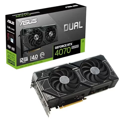 Asus DUAL OC GeForce RTX 4070 SUPER 12GB GDDR6X Black main image