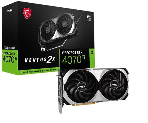 MSI VENTUS 2X OC GeForce RTX 4070 Ti 12GB GDDR6X Silver / Black image