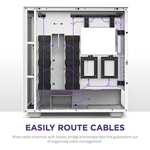 NZXT H7 Flow RGB (2023) ATX Mid Tower White Tempered Glass image