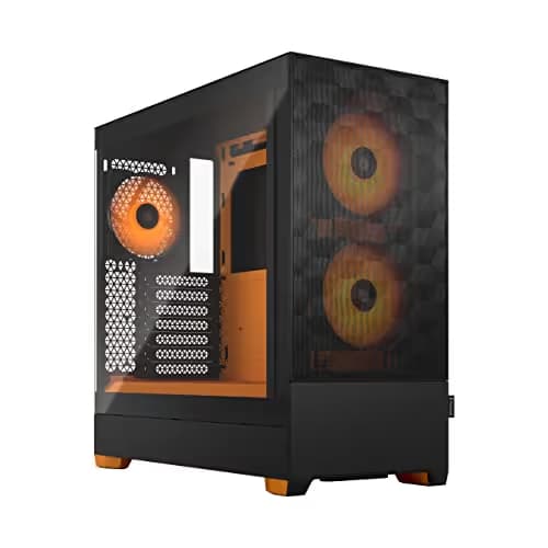 Fractal Design Pop Air ATX Mid Tower Orange / Black Tempered Glass Side Panel image