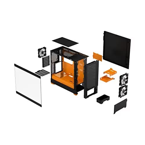 Fractal Design Pop Air ATX Mid Tower Orange / Black Tempered Glass Side Panel image