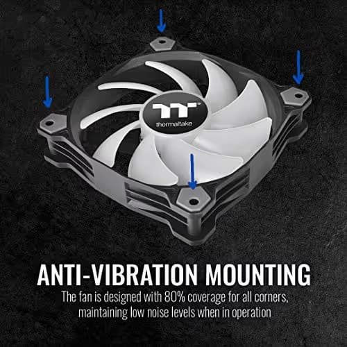 Thermaltake Pure A12 120mm Black PWM White LED 1-Pack image