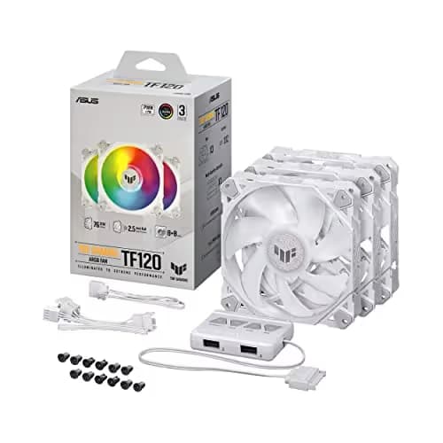 Asus TUF GAMING TF120 ARGB 120mm White ARGB PWM 76 CFM 3-Pack main image