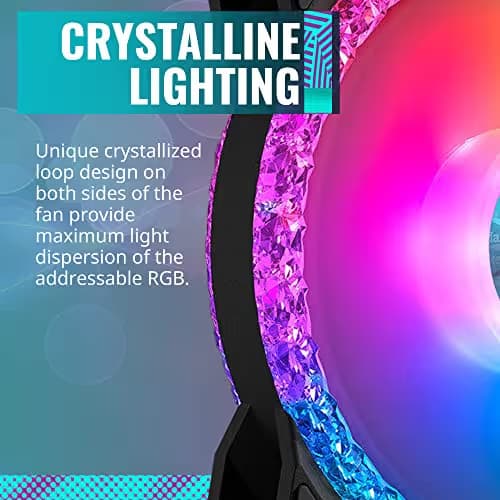 Cooler Master MasterFan MF Prismatic 120mm Black / White Addressable RGB PWM 55 CFM 1-Pack image