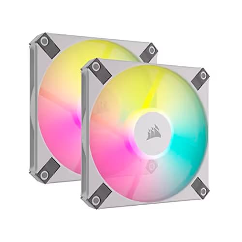 Corsair iCUE AF120 RGB SLIM 120mm White Addressable RGB PWM 56.3 CFM 2-Pack main image