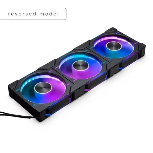 Phanteks D30-120 120mm Black Reversed 61.5 CFM PWM Addressable RGB 3-Pack image