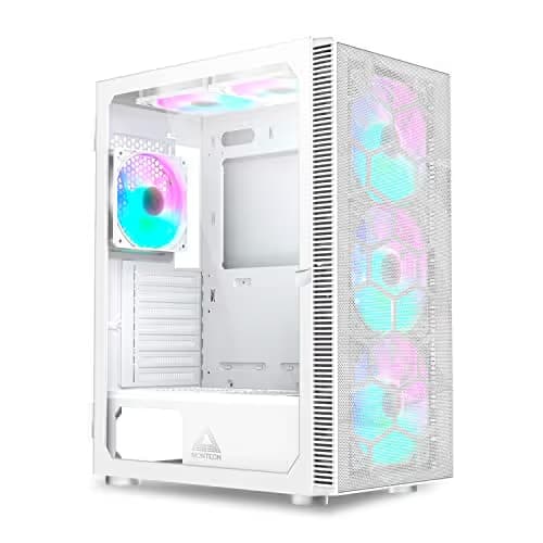 Montech X3 Mesh ATX Mid Tower White Tempered Glass Side Panel main image